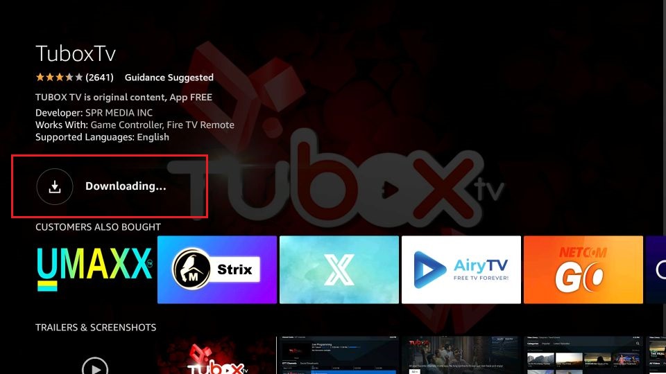 downloading tubox tv