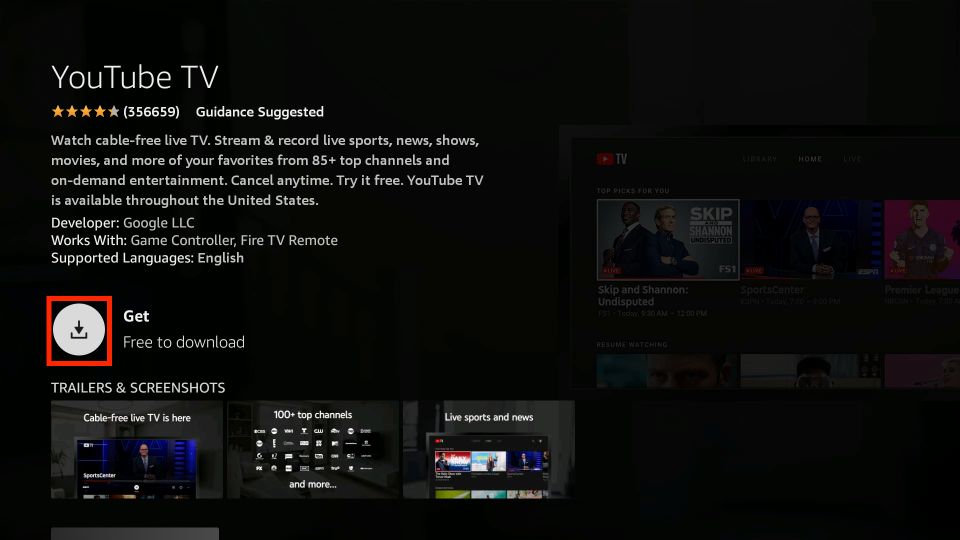 how to get youtube tv on fire stick