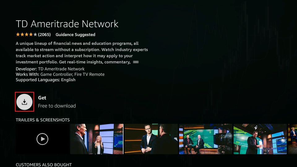 how to get td ameritrade network on firestick