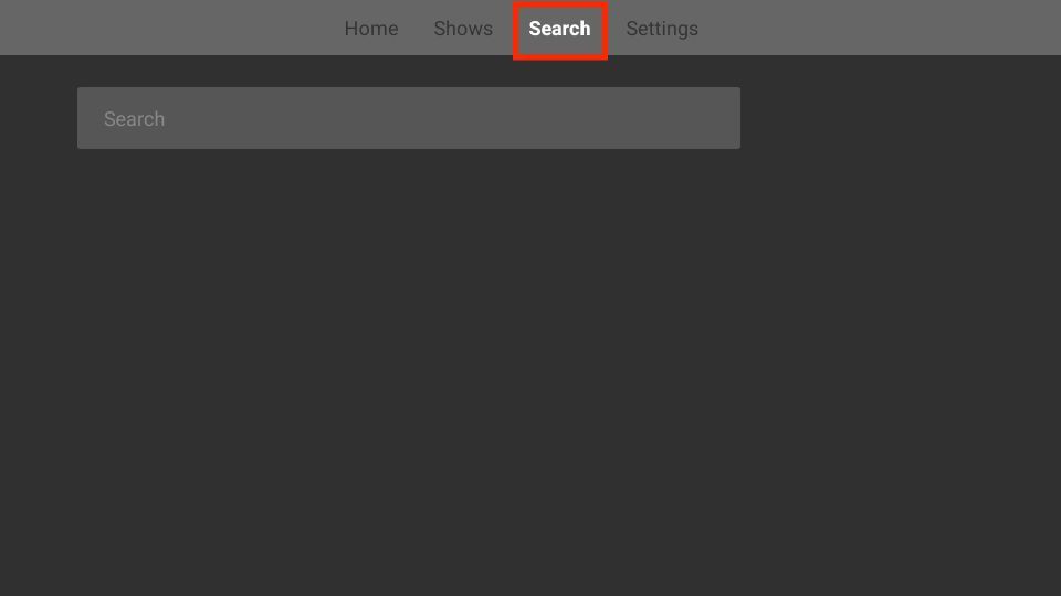 click on search tab