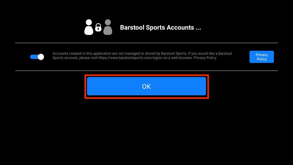 click on ok button