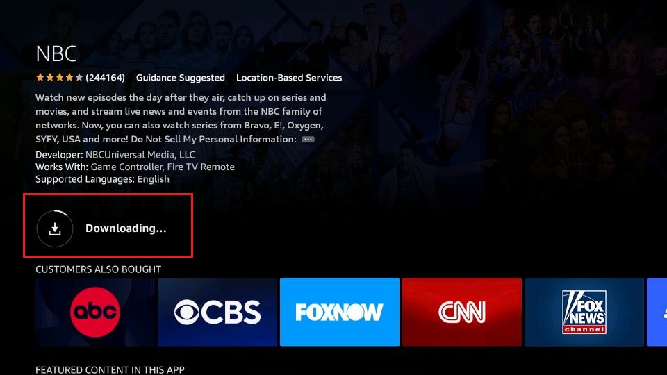 downloading nbc