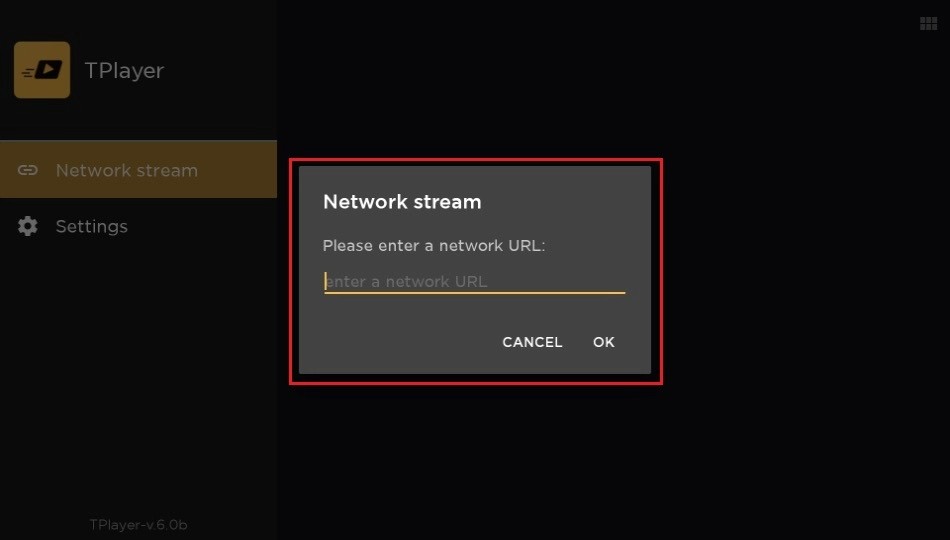 enter network url