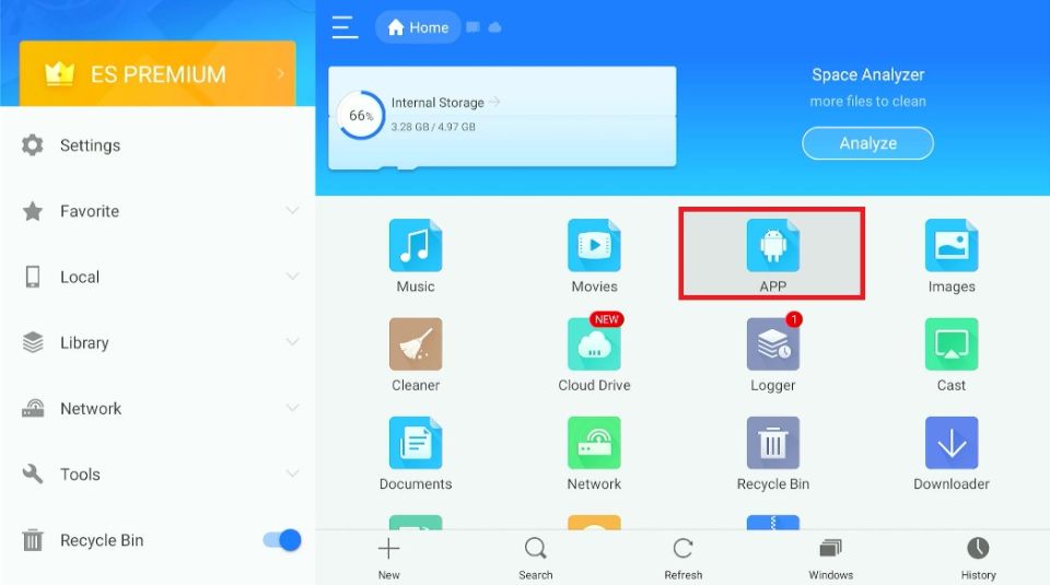 how to transfer files using es file explorer