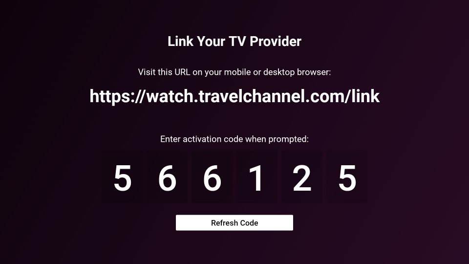 travel channel go activate