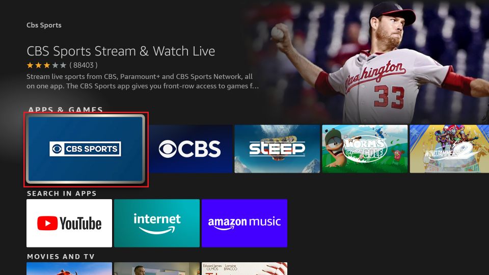 amazon fire stick cbs app