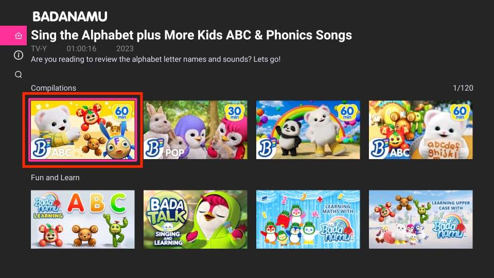 streaming kids alphabet and phonic songs