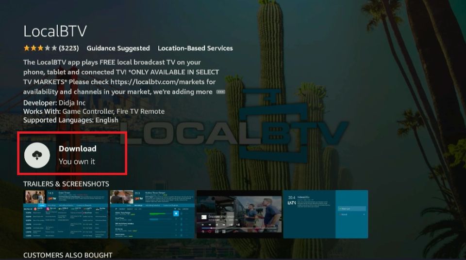 how to get localbtv on firestick