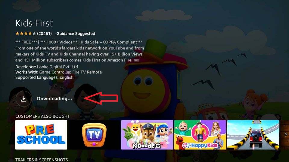downloading kids first