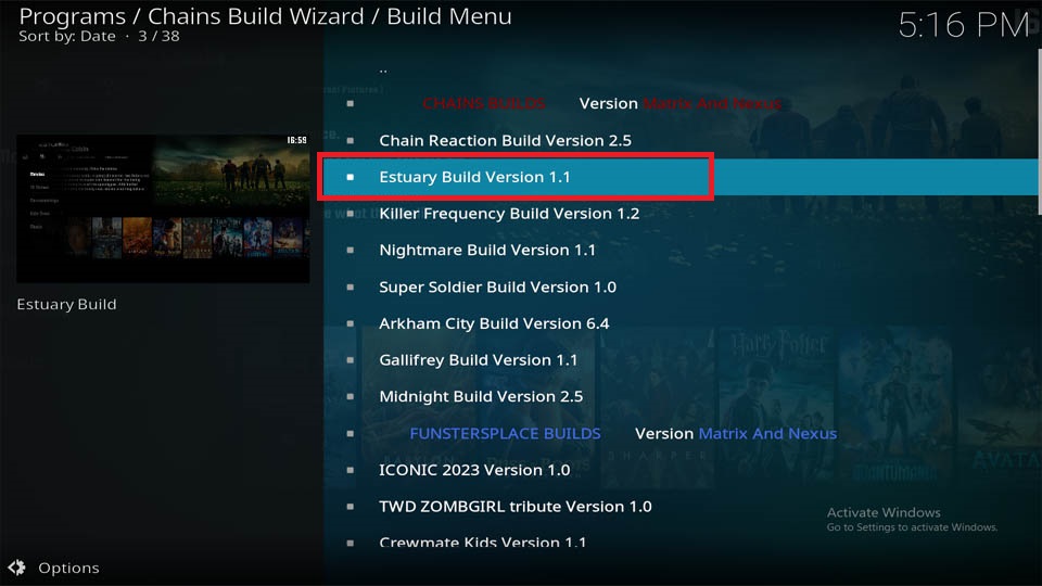 Estuary Build 