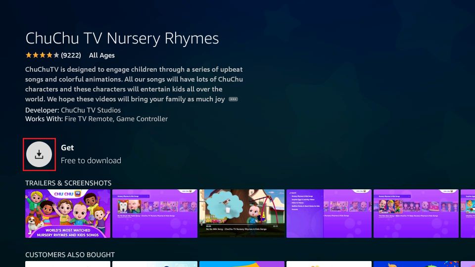 how to get chuchu tv on fire tv