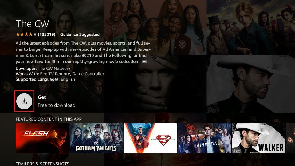 how to get the cw app on firestick