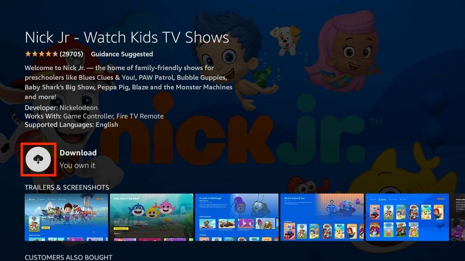 how to get nick jr on firestick