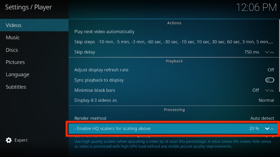 fixing buffering in kodi