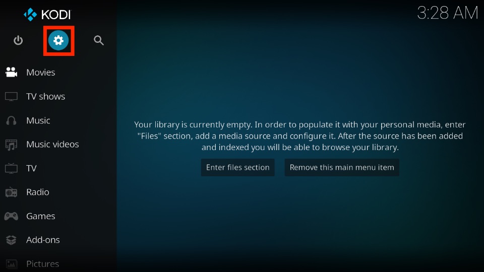 kodi settings