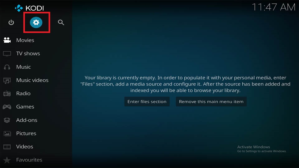 kodi settings
