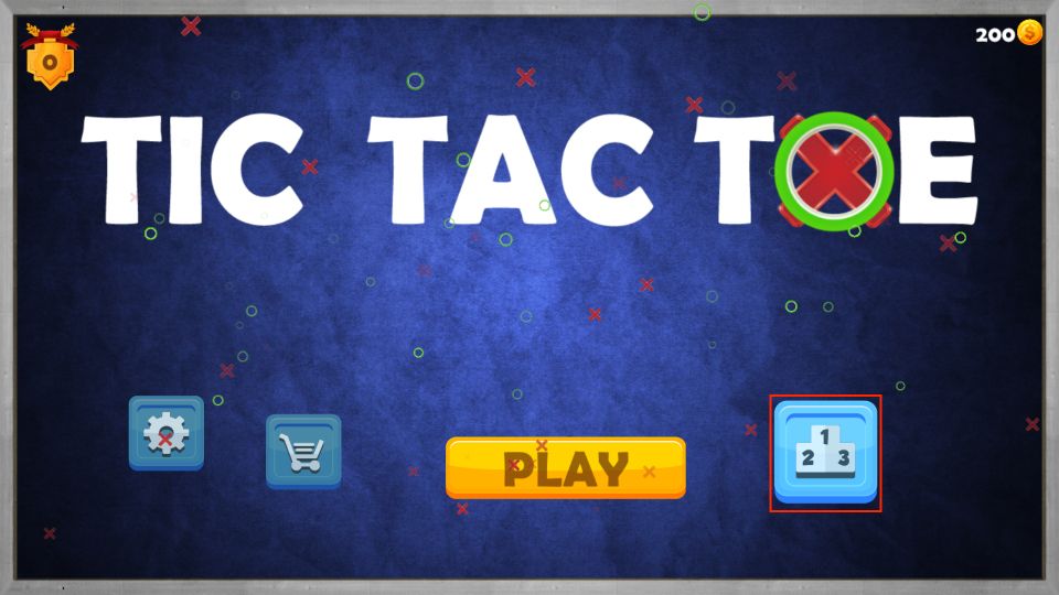 tic tac toe home screen