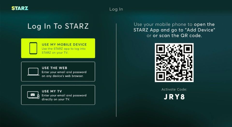 starz app fire stick