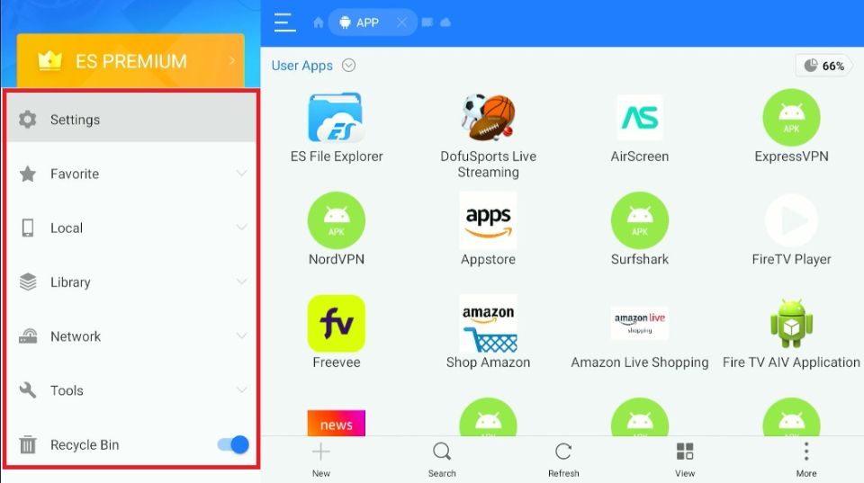 es file explorer home page