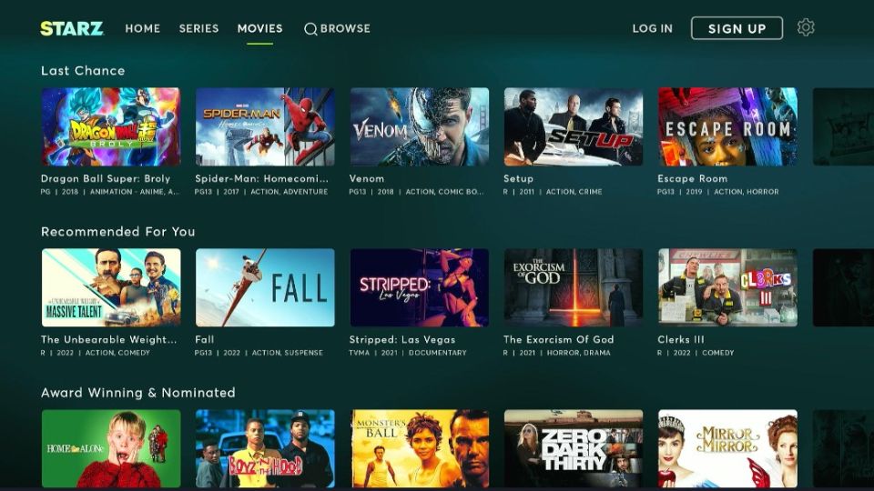 how to install starz on firestick