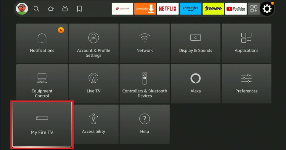 select My Fire Tv