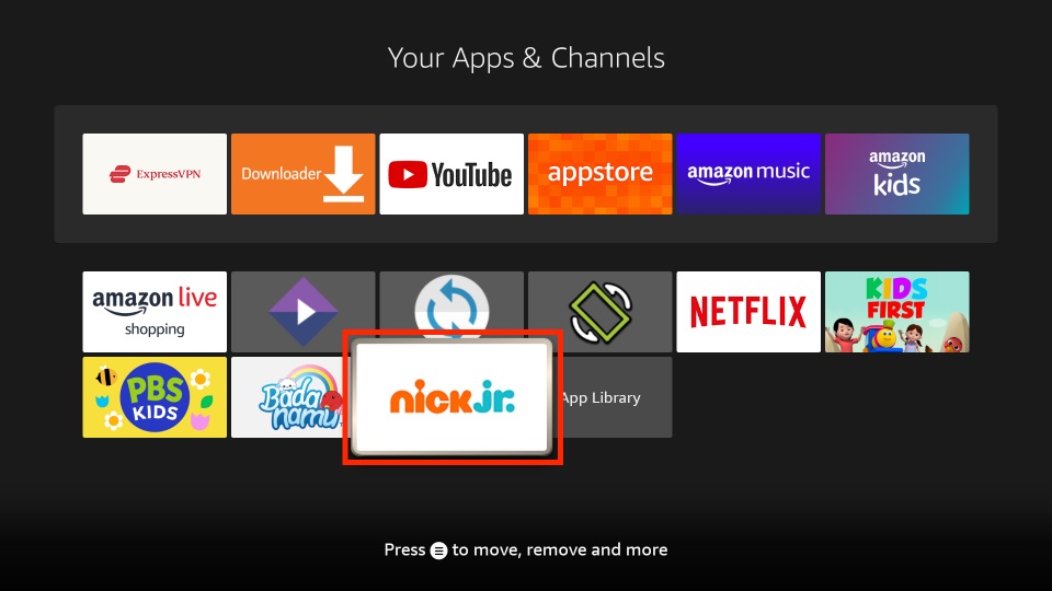 nick jr on amazon fire stick