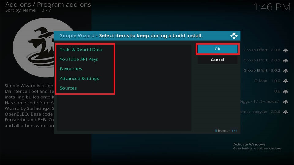 Simple Wizard kodi builds guide