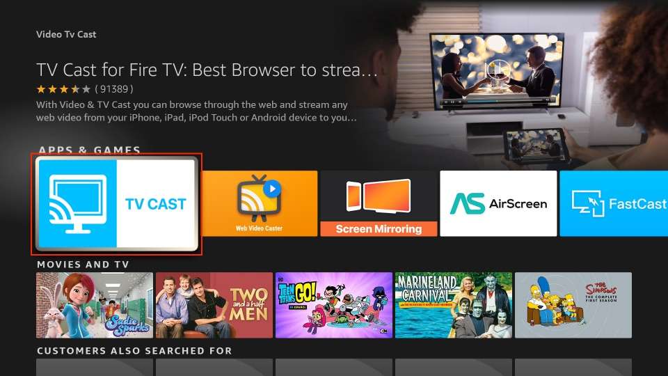 video and tv cast for fire tv