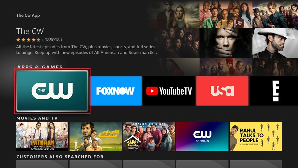 cw app fire tv