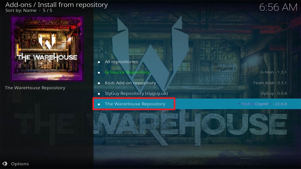the warehouse repository