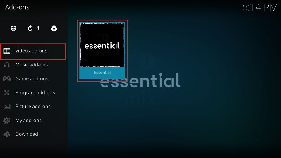 select essenial addons