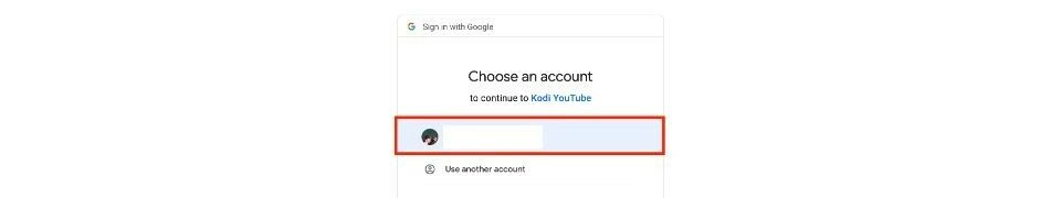 choose your Google account