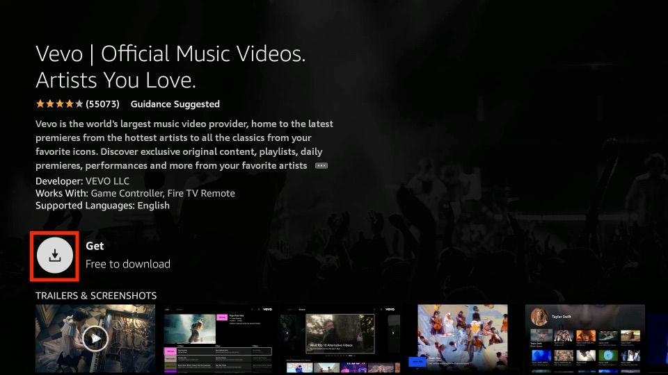 how to get vevo app on firestick