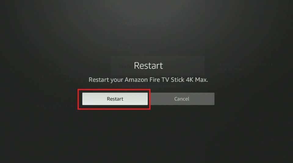 how to restart firestick