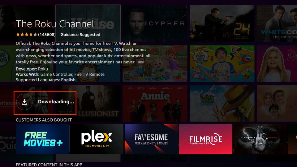 downloading the roku channel