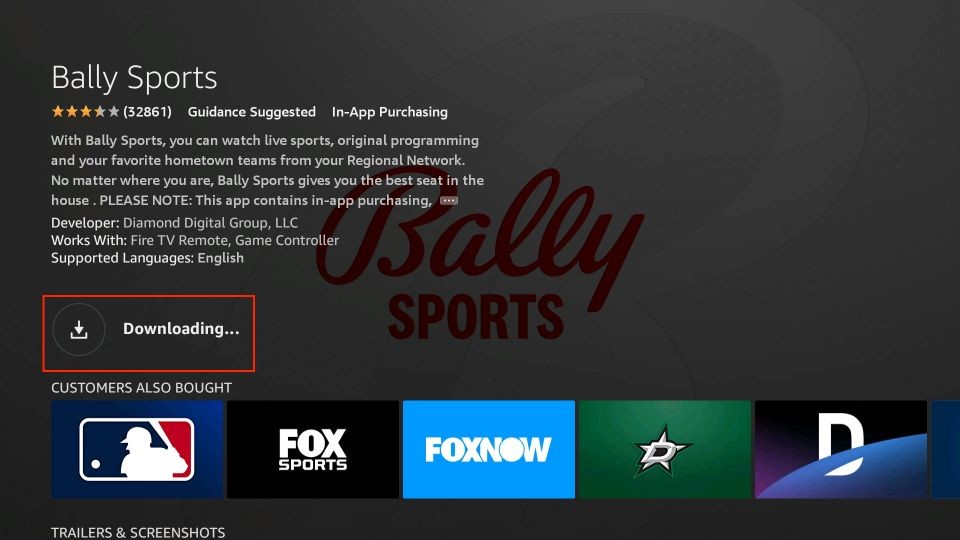 downloading bally sports