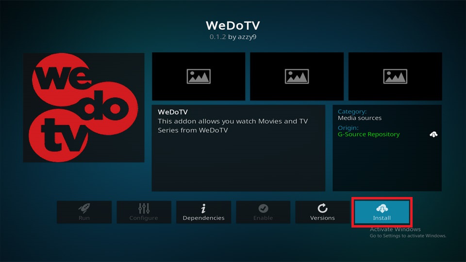 how to install wedotv kodi addon