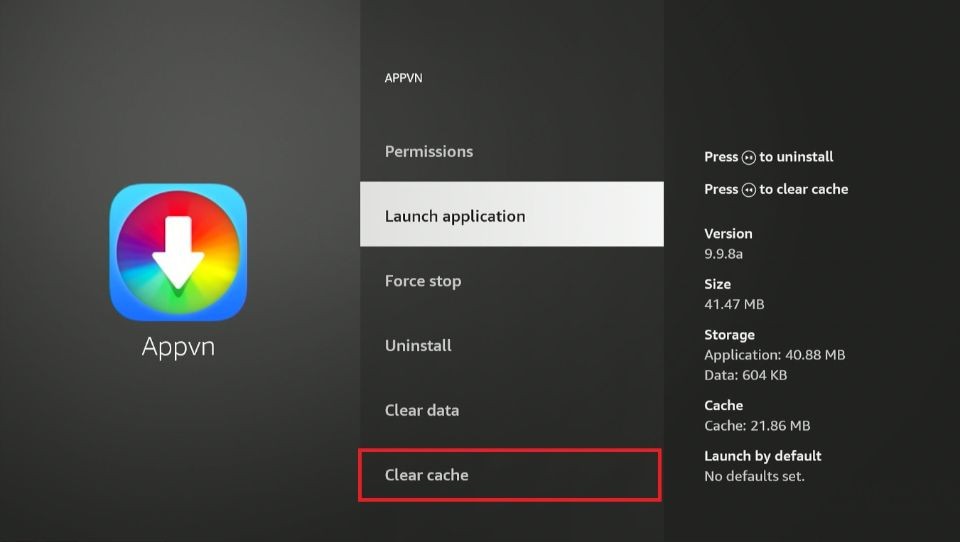 clearing cache on firestick