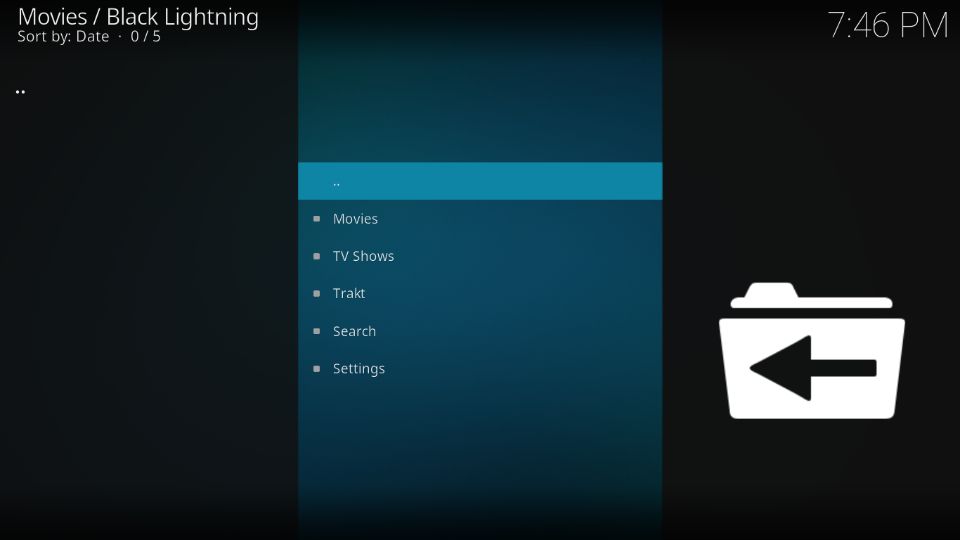 black lightning home screen