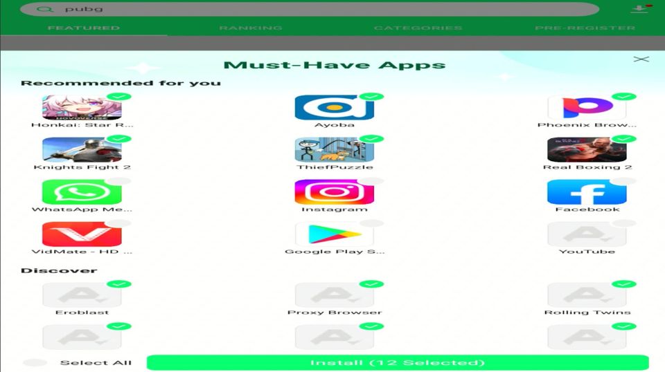 APKPure App Store home screen