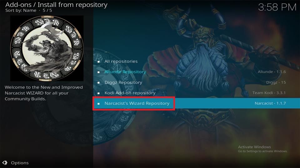 Select Narcacist's Wizard Repository
