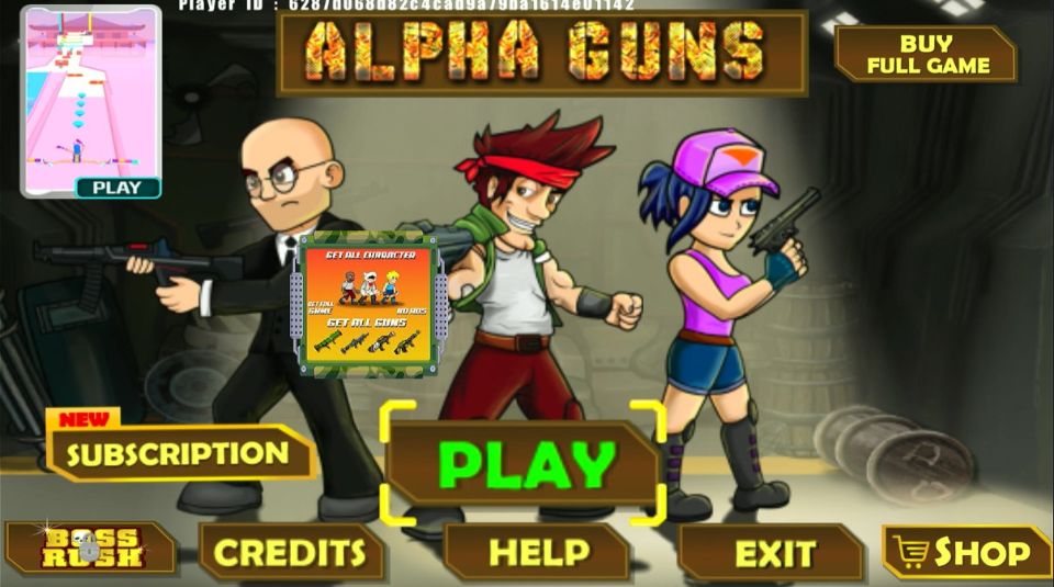 alpha guns home screen