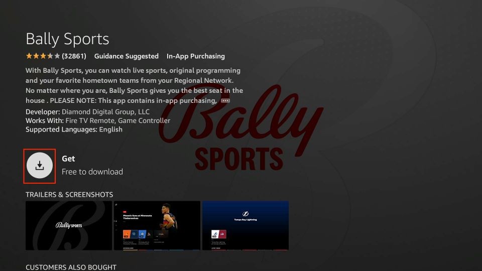 how to get bally sports on firestick