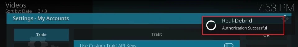 Real-Debrid Authorization Successful