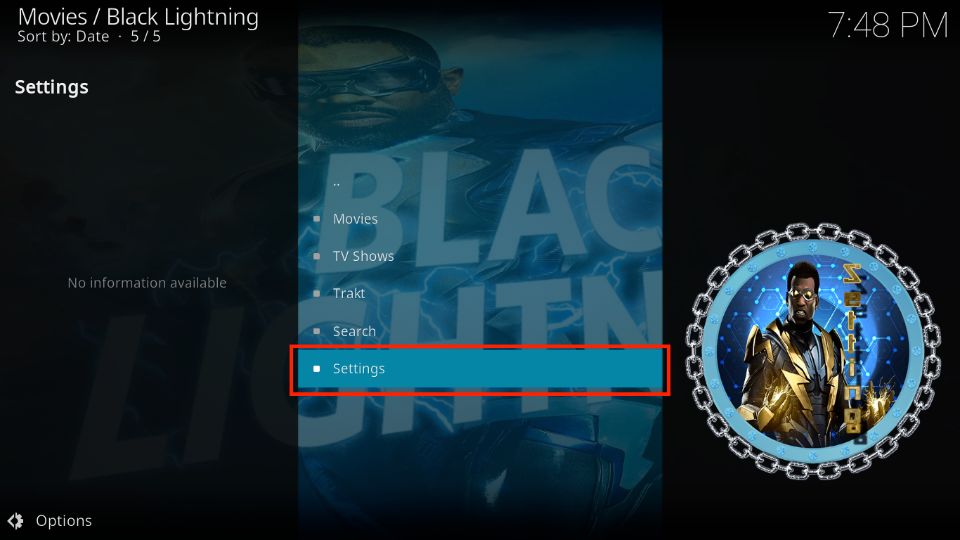 select settings