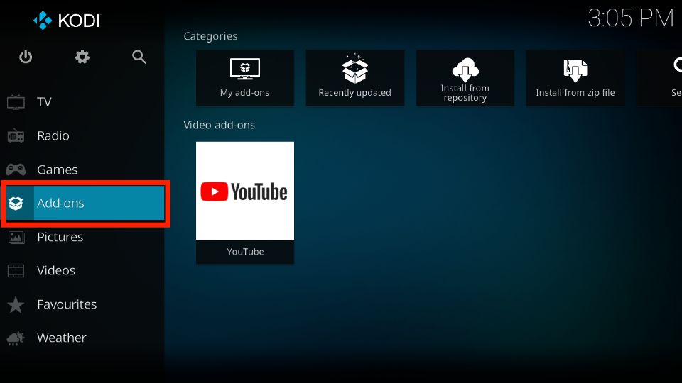 youtube add-ons on kodi