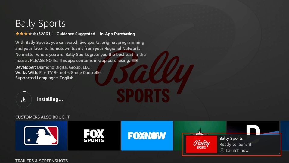 bally sports app on firestick