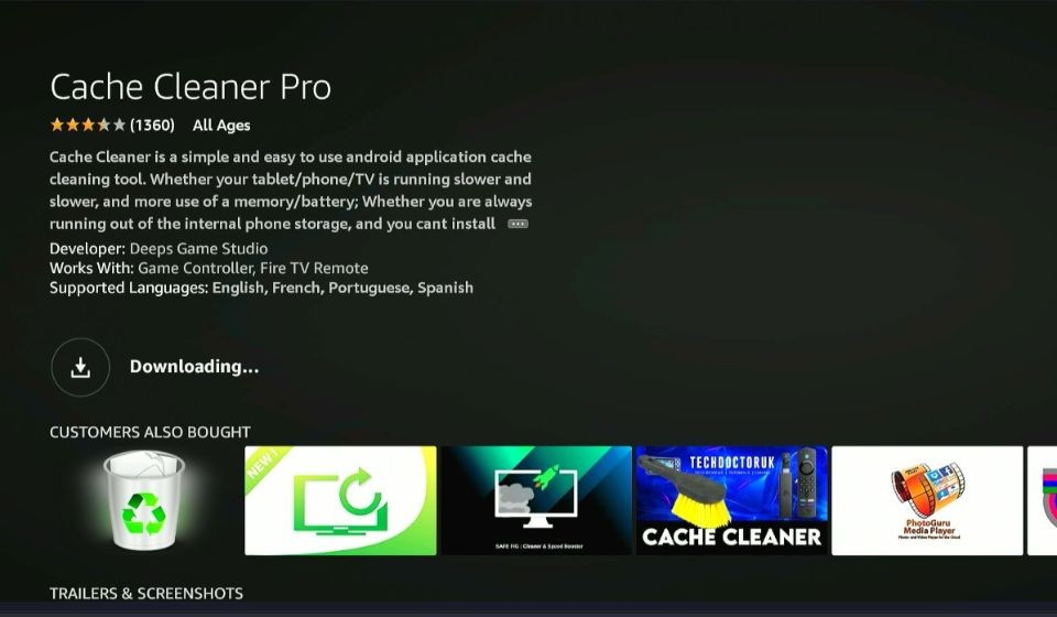 downloading cache cleaner pro