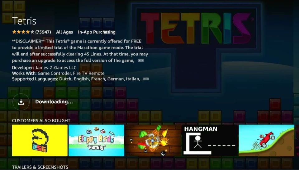 downloading tetris app
