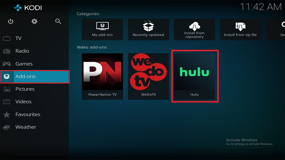 addon hulu